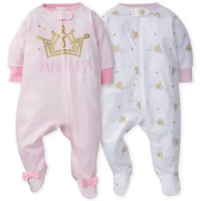 2-Pack Baby Girls Princess Castle Sleep 'N Plays