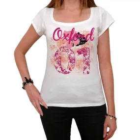 01, Oxford, Women's Short Sleeve Round Neck T-shirt 00008