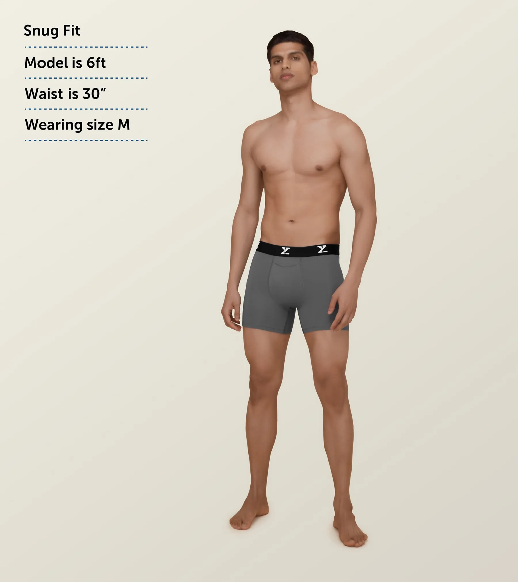 Ace Modal Boxer Briefs Charcoal Grey