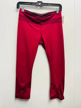 Athletic Capris By Lululemon In Red, Size: 6