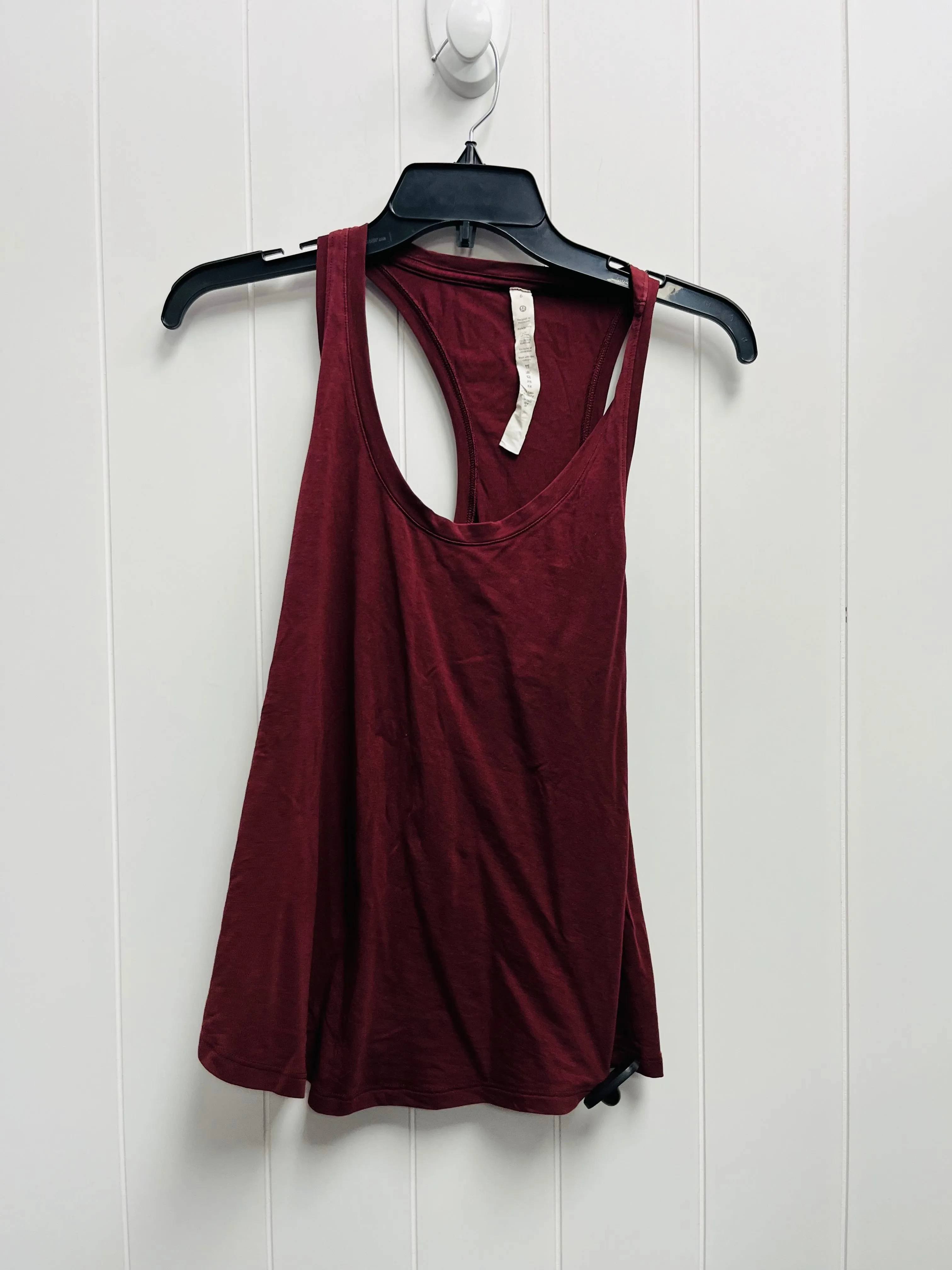 Athletic Tank Top By Lululemon In Red, Size: 6