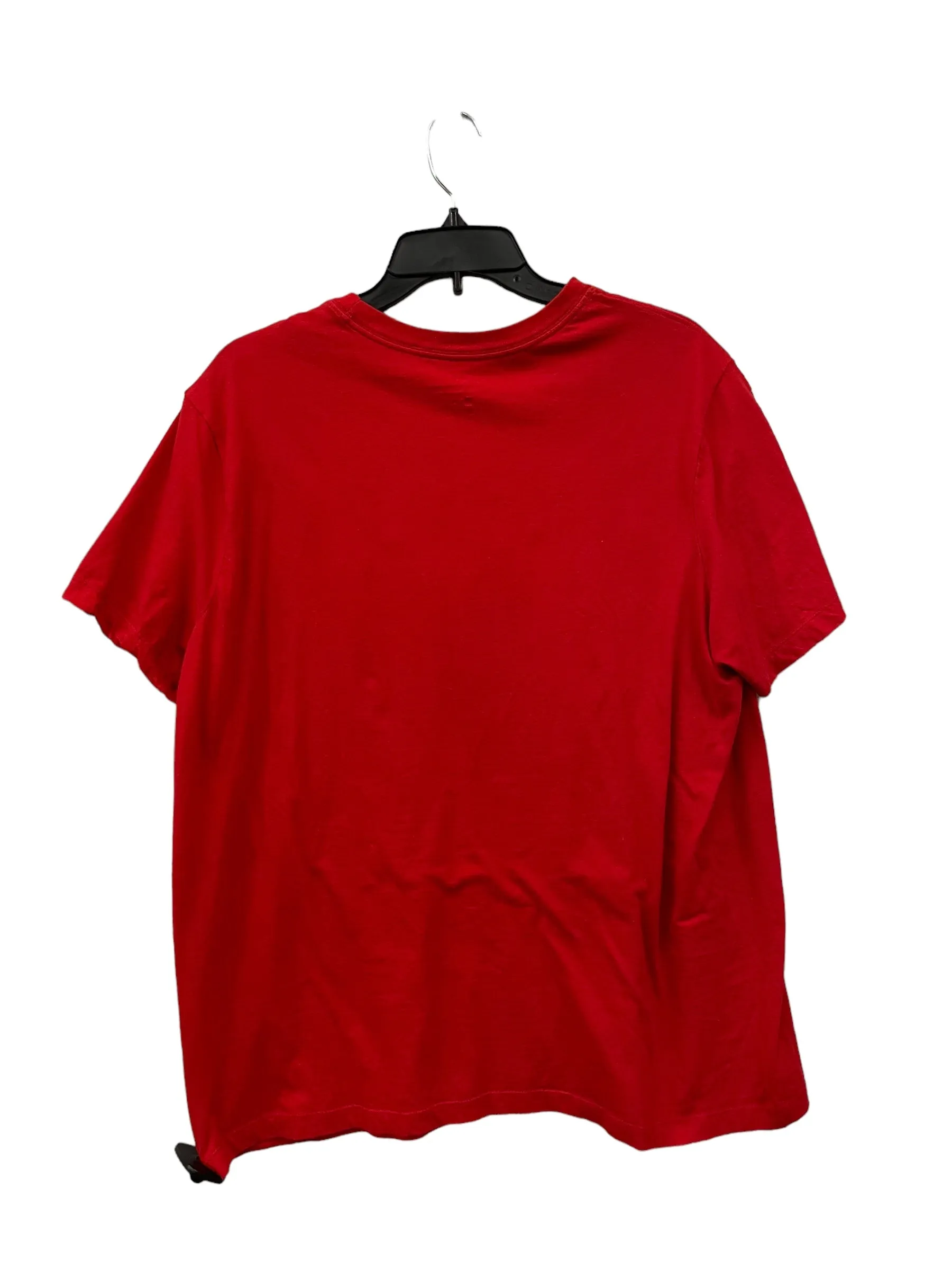 Athletic Top Short Sleeve By Nike Apparel In Red, Size: L