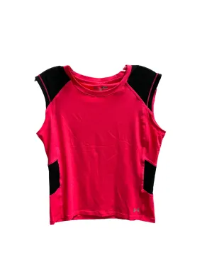 Black & Red Athletic Top Short Sleeve Under Armour, Size M