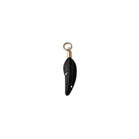 BLACK FEATHER CHARM