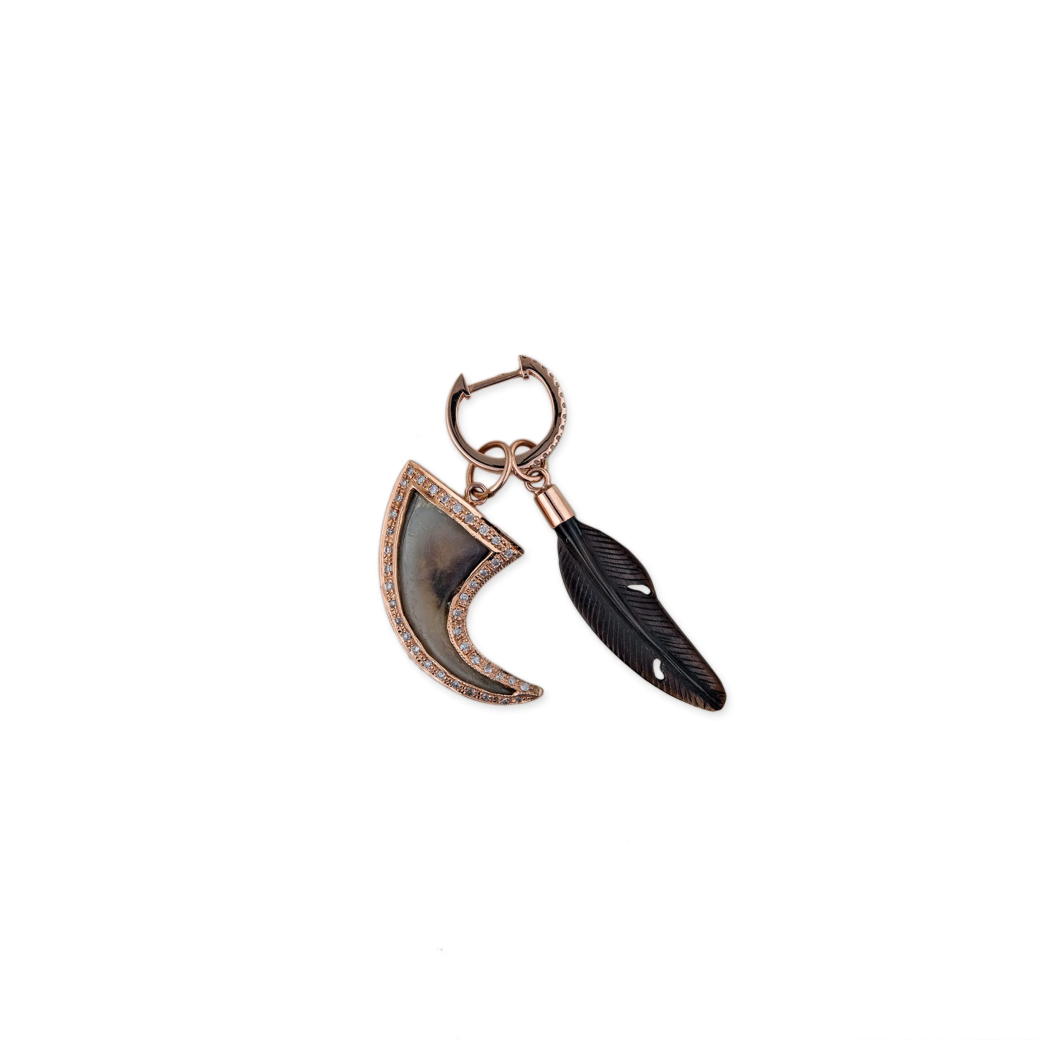 BLACK FEATHER CHARM