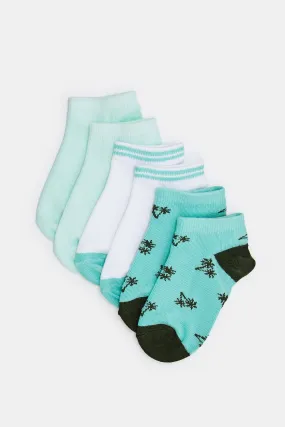 Boys Assorted Printed Socks Set (3 Pairs)