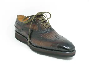 Calfskin Lace-Up Oxford Brown