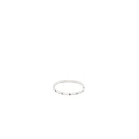 CARTIER Size 15 Love Bracelet Small Model White Gold 6 Diamonds