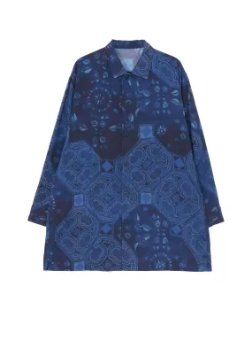 CHINOISERIE-A PRINTED OPEN COLLAR SHIRT