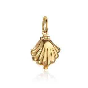 Clamshell Charm Solid Gold