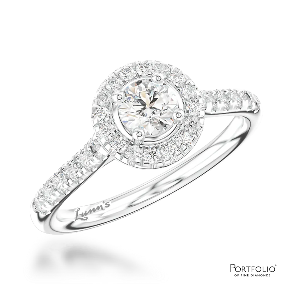 Cluster 0.30ct D SI1 Diamond Platinum Ring