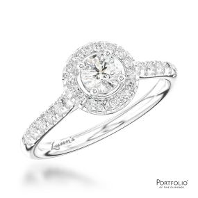 Cluster 0.30ct D SI1 Diamond Platinum Ring