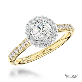 Cluster 0.40ct G VS2 Diamond Yellow Gold/Platinum Ring