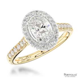 Cluster 0.70ct E VS2 Diamond Yellow Gold/Platinum Ring