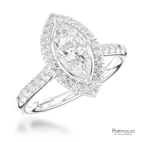 Cluster 0.80ct G SI2 Diamond Platinum Ring