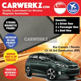 Customised Window Magnetic Sunshades for Kia Carens Rondo 2013-2020 3rd Generation (RP) Korea Hatchback