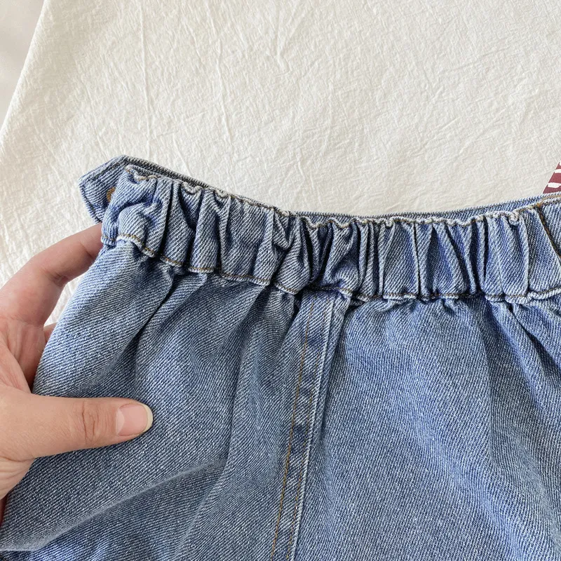 Denim Wrap Skort