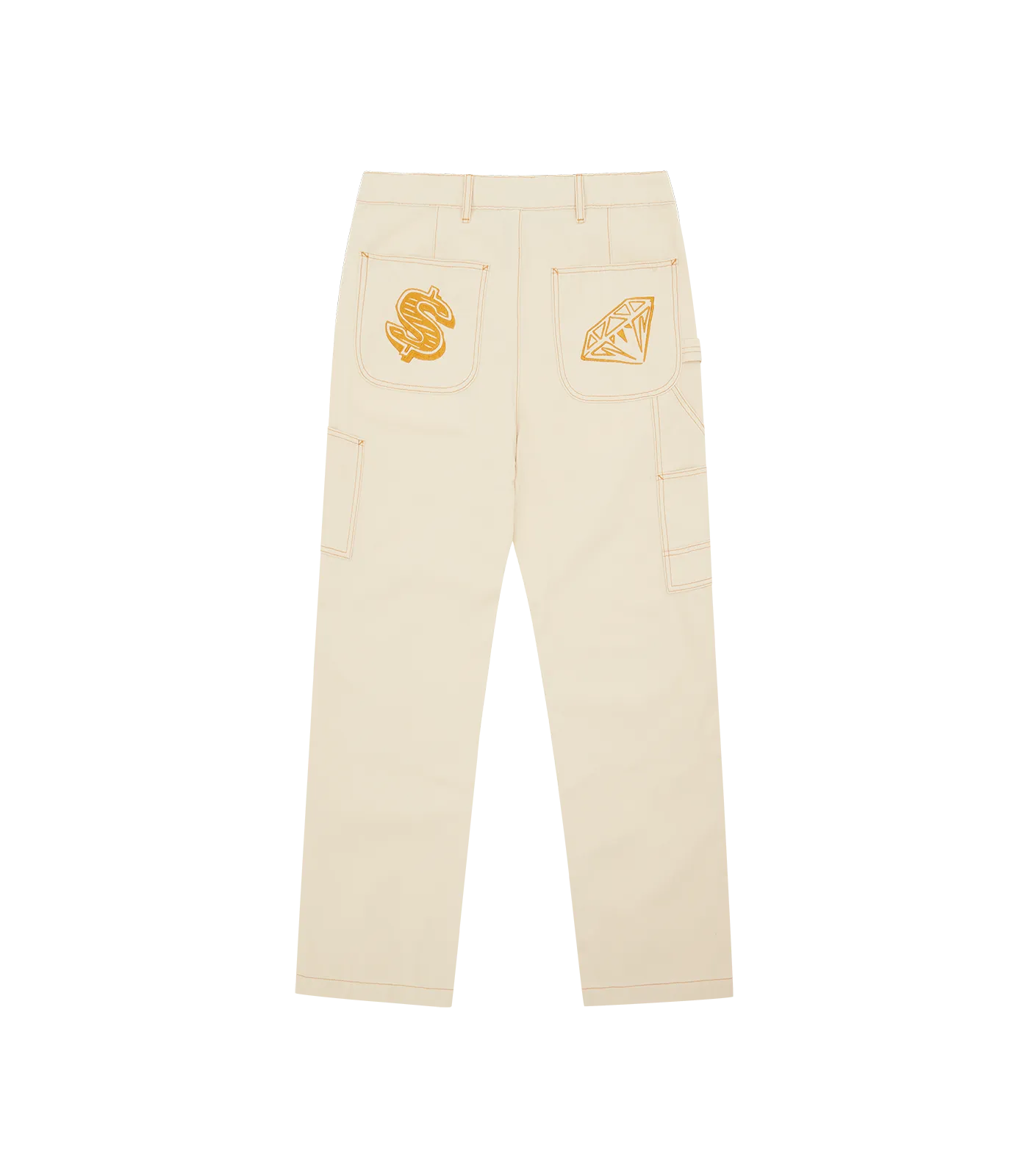 DIAMONDS & DOLLARS PAINTER PANTS - BEIGE