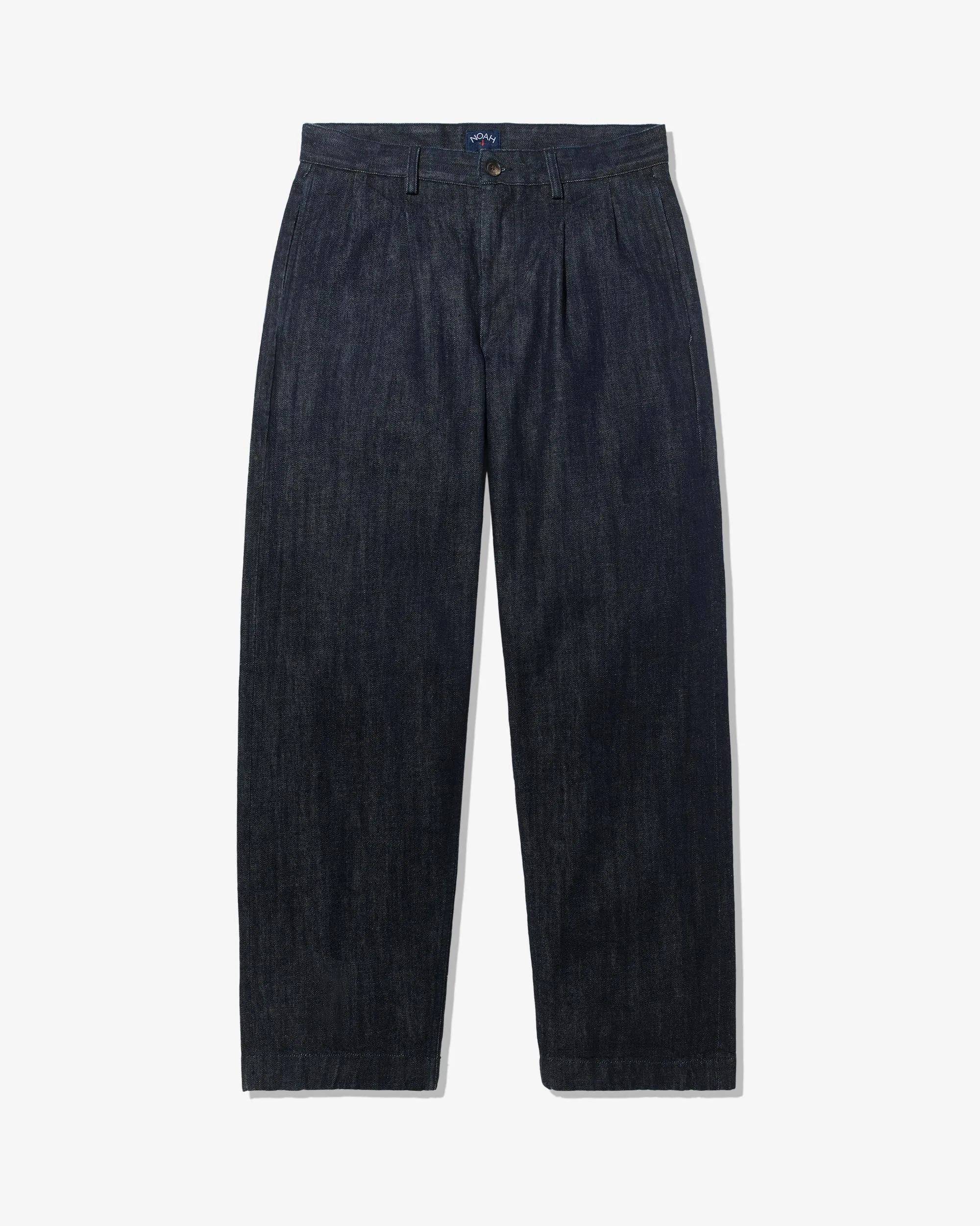 Double-Pleated Denim Pant