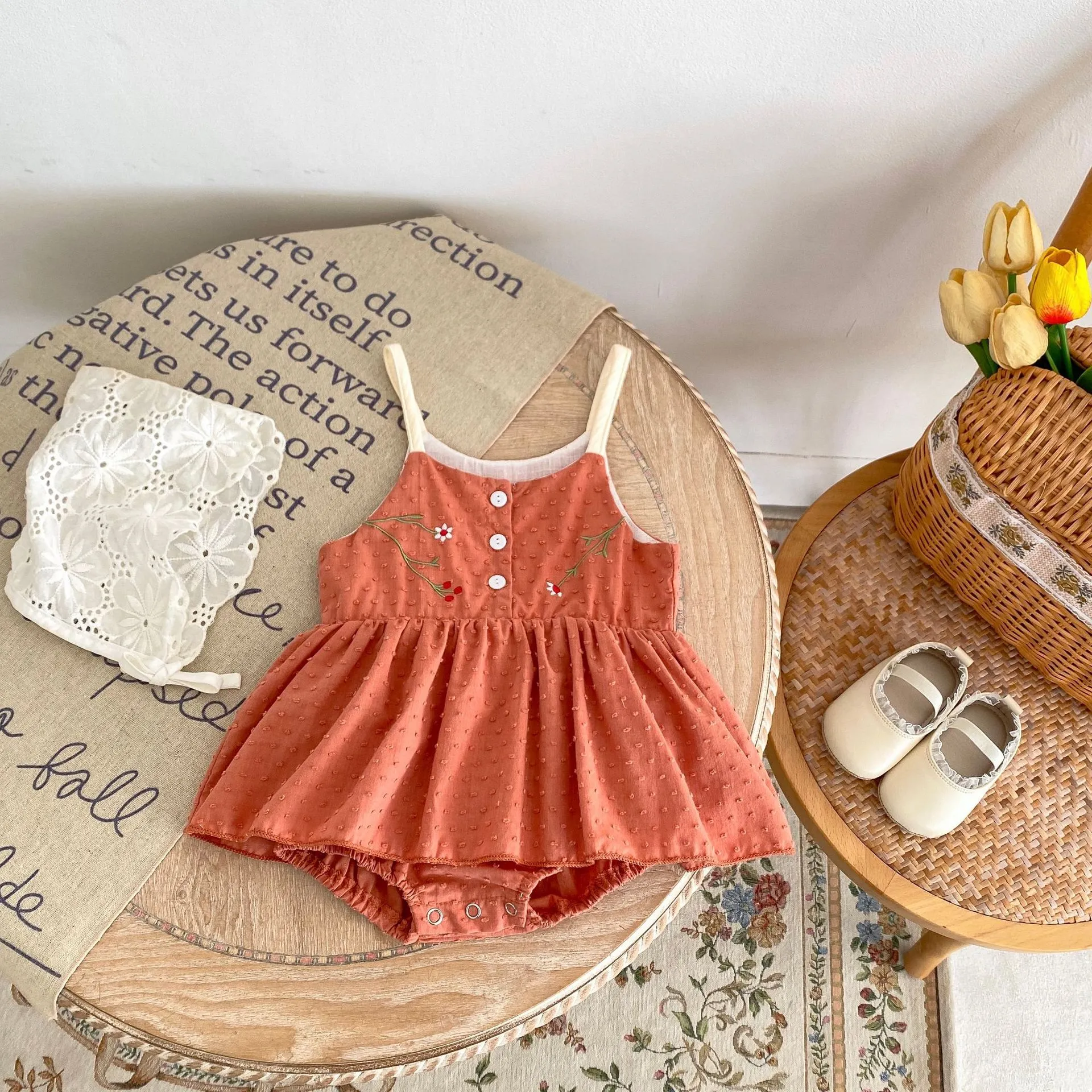 Embroidered Camisole Dress