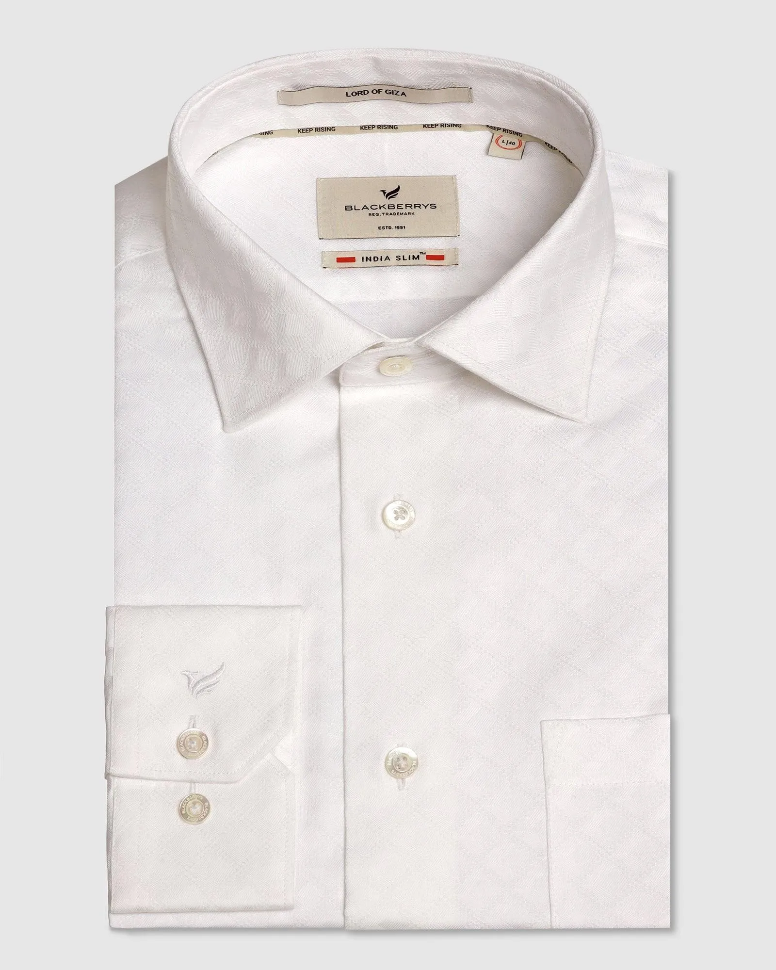 Formal White Printed Shirt - Page