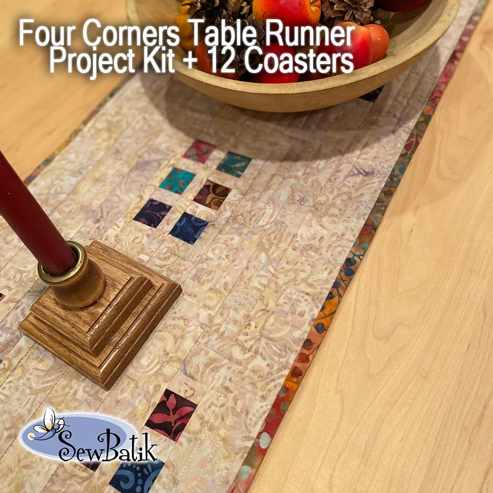 Four Corners - Precut Table Runner   12 Coasters (Fall Version)