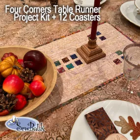 Four Corners - Precut Table Runner   12 Coasters (Fall Version)