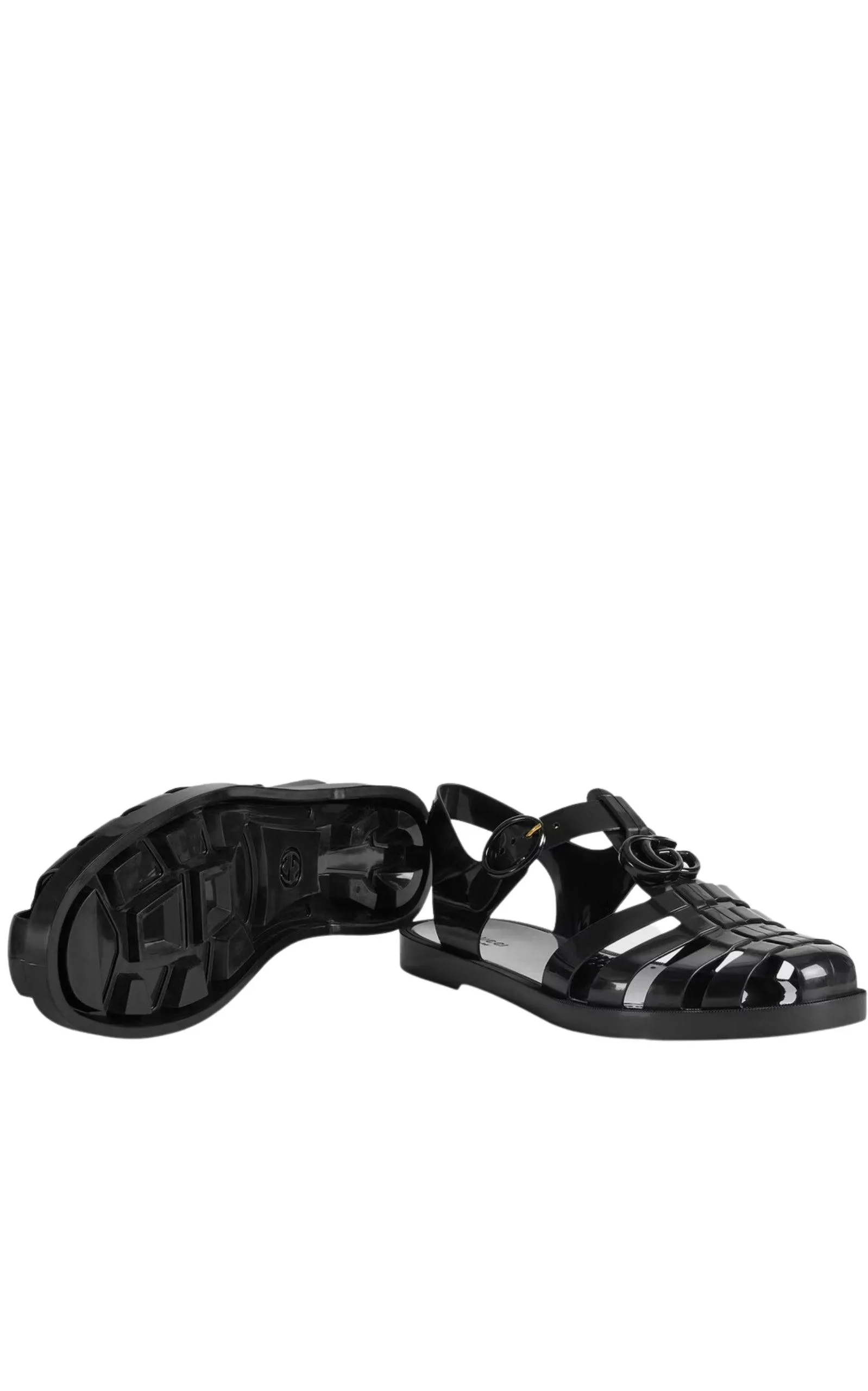 GG Logo Cut-Out Strapped Sandals