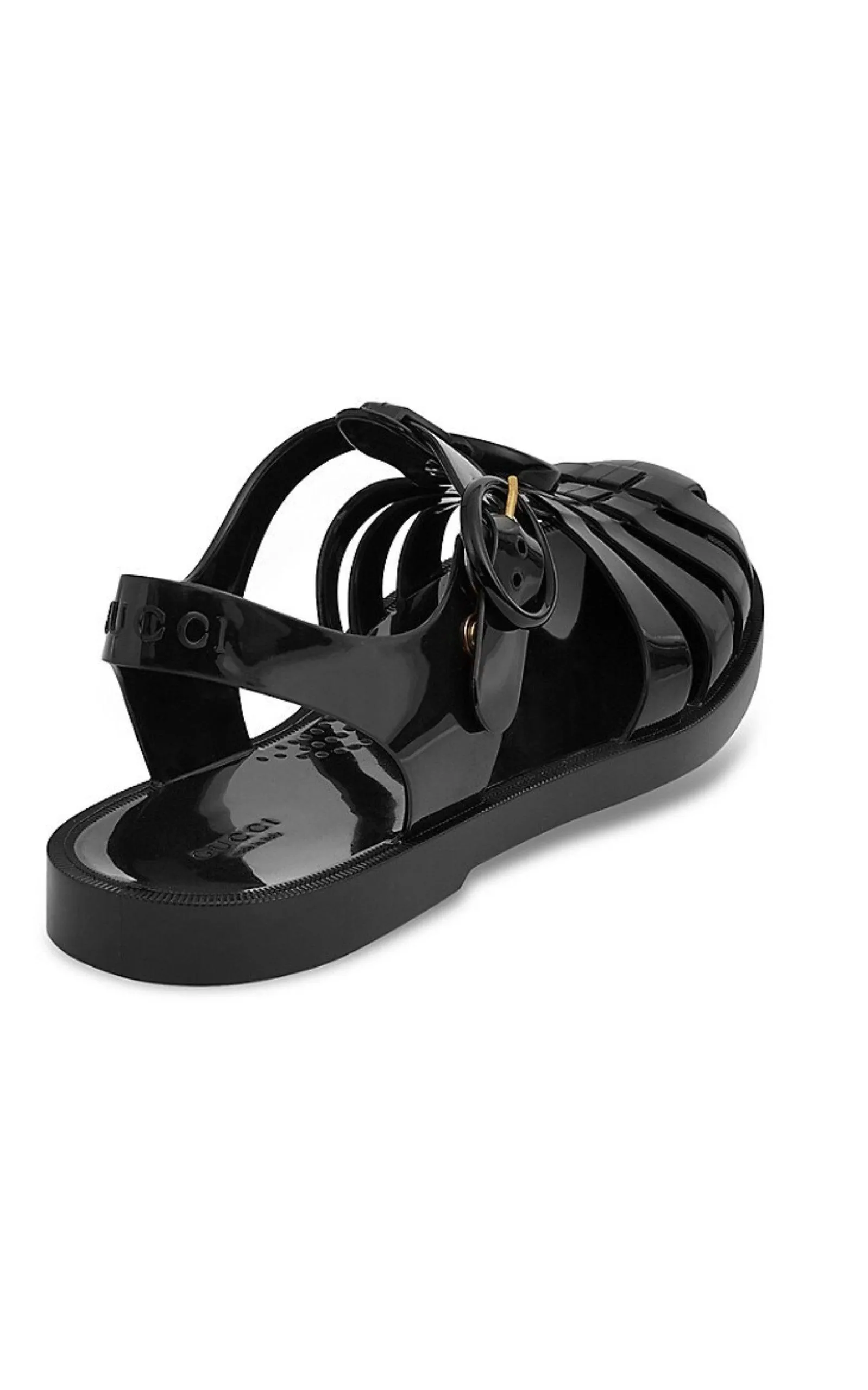 GG Logo Cut-Out Strapped Sandals