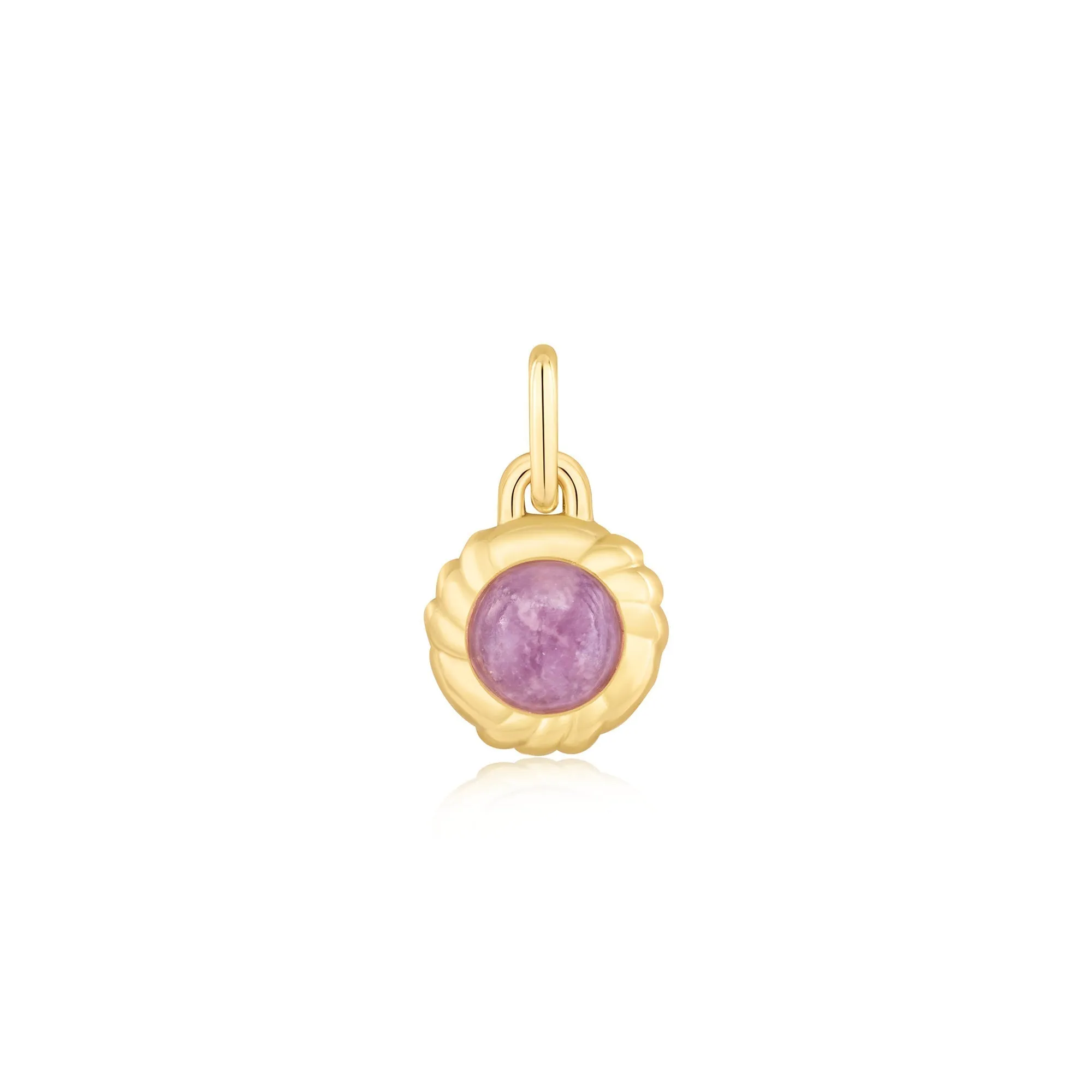 Gold Lilac Marble Charm Pendant