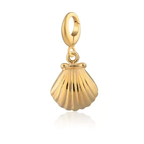 Gold Plated Clam Shell Charm