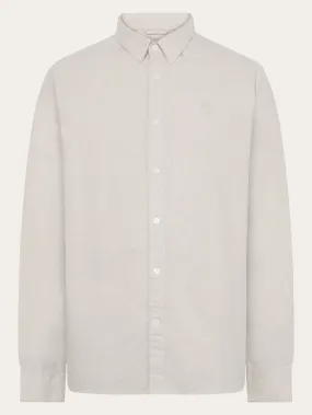 HARALD small owl oxford regular fit shirt - GOTS/Vegan - Light feather gray