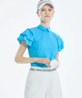 Harion Shoulder Frill Jersey Blouse