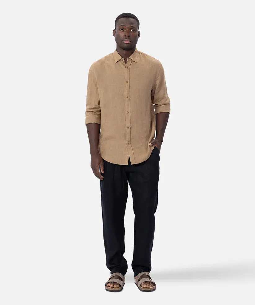 Industrie - The Tennyson Linen Shirt - Brass