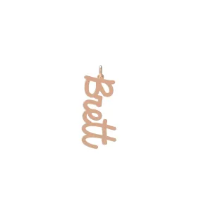 Jumbo Gold Script Name "Brett" Charm