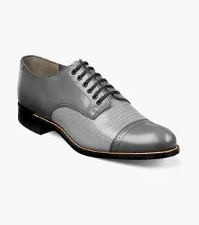 MADISON Lizard Cap Toe Oxford-Steel Gray | STACY ADAMS