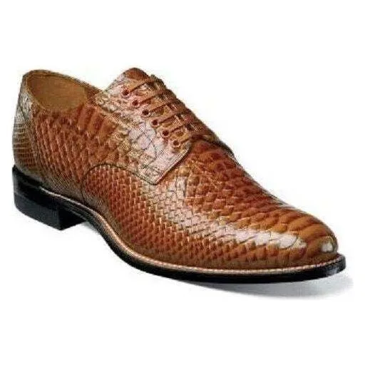 Madison Stacy Adams  Anaconda Print Leather Shoes Tan 00055-240