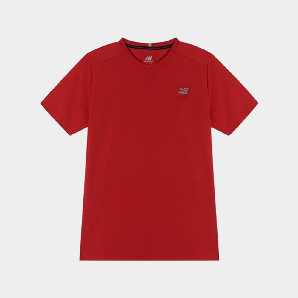 New Balance Mens Core SS Tee Red _ 182001 _ Red