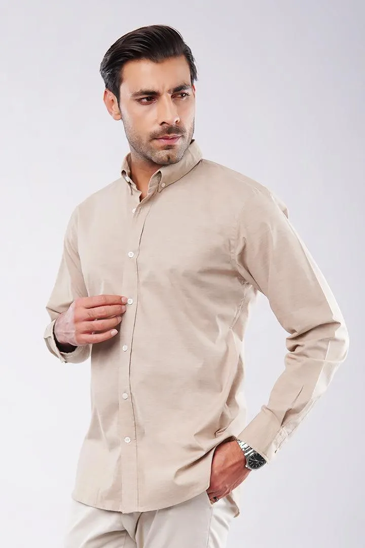 Oxford Shirt - Sand Brown