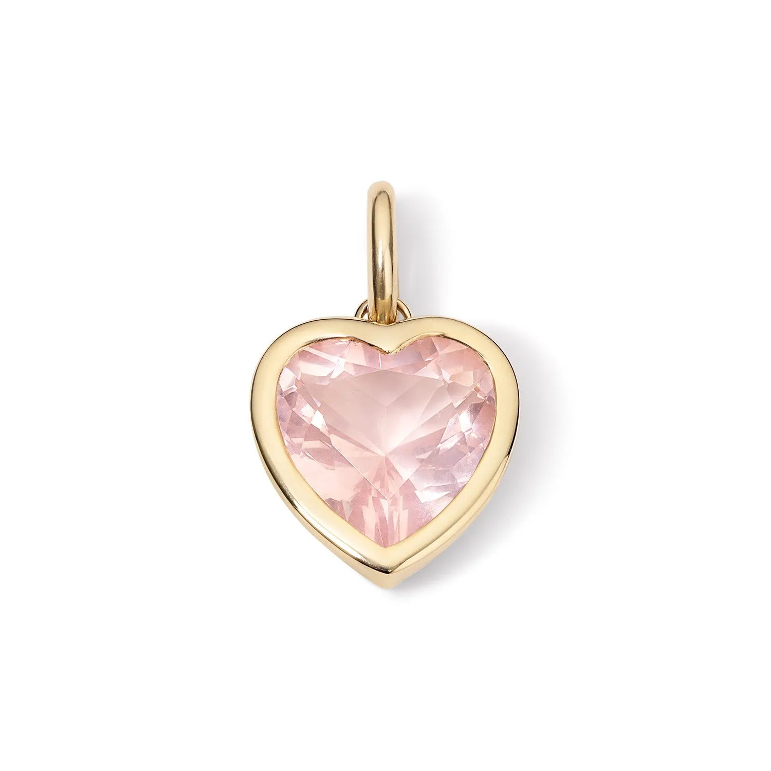 Pink Quartz Heart Charm