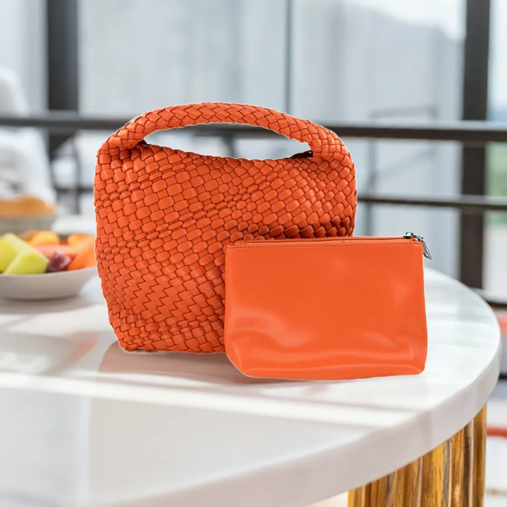 Sammy Orange Small Tote BC Bag With Strap