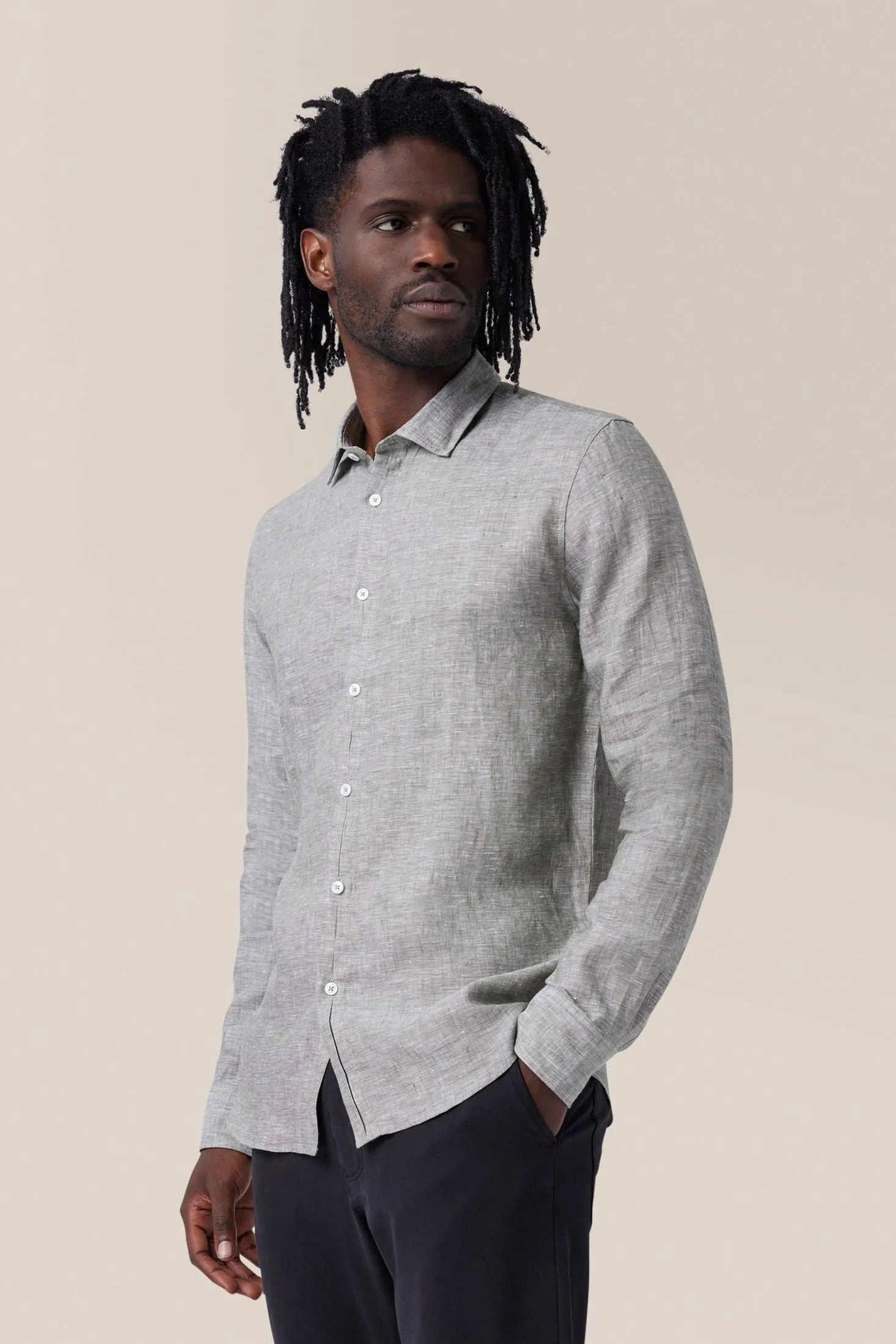 Sleek Shirt | Linen Chambray