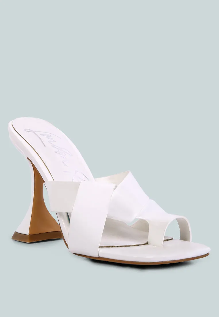 Snatched Intertwined Toe Ring Heeled Sandals By Ruw