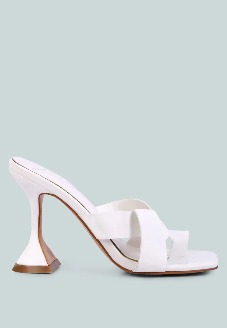 Snatched Intertwined Toe Ring Heeled Sandals By Ruw