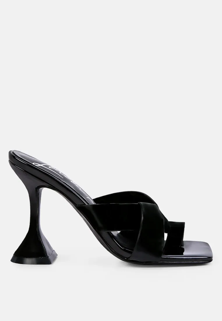 Snatched Intertwined Toe Ring Heeled Sandals By Ruw