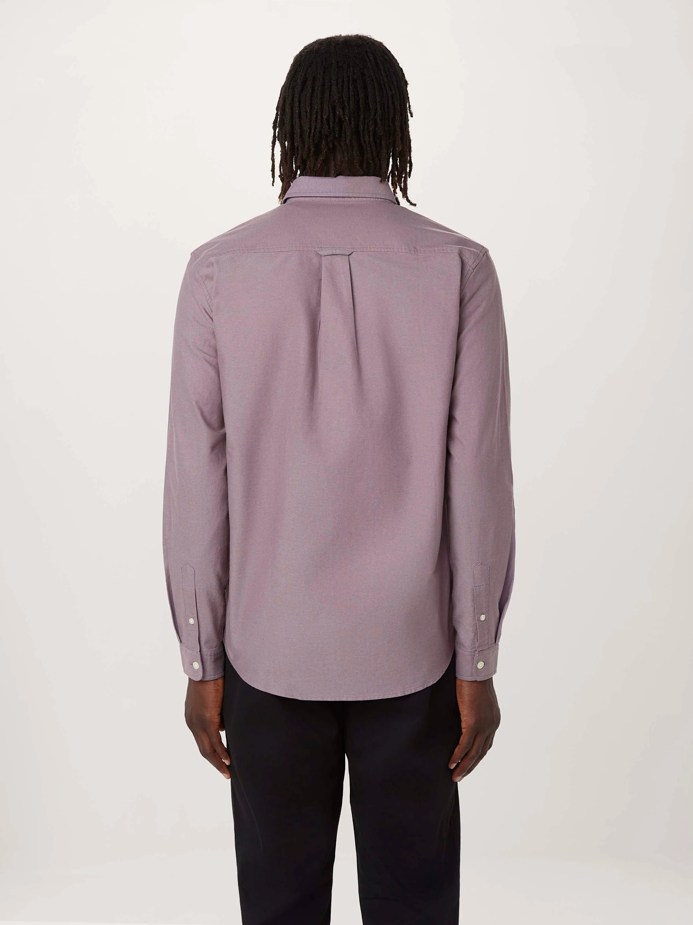 The Jasper Oxford Shirt in Lilac Grey