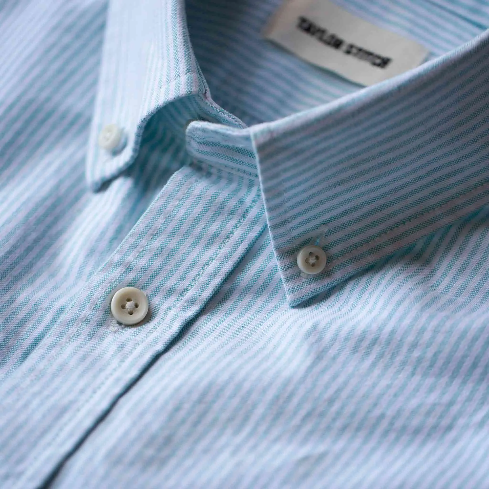 The Short Sleeve Jack in Teal University Stripe