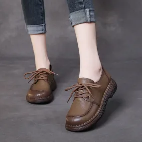 Women Handmade Soft Leather Retro Casual Shoes