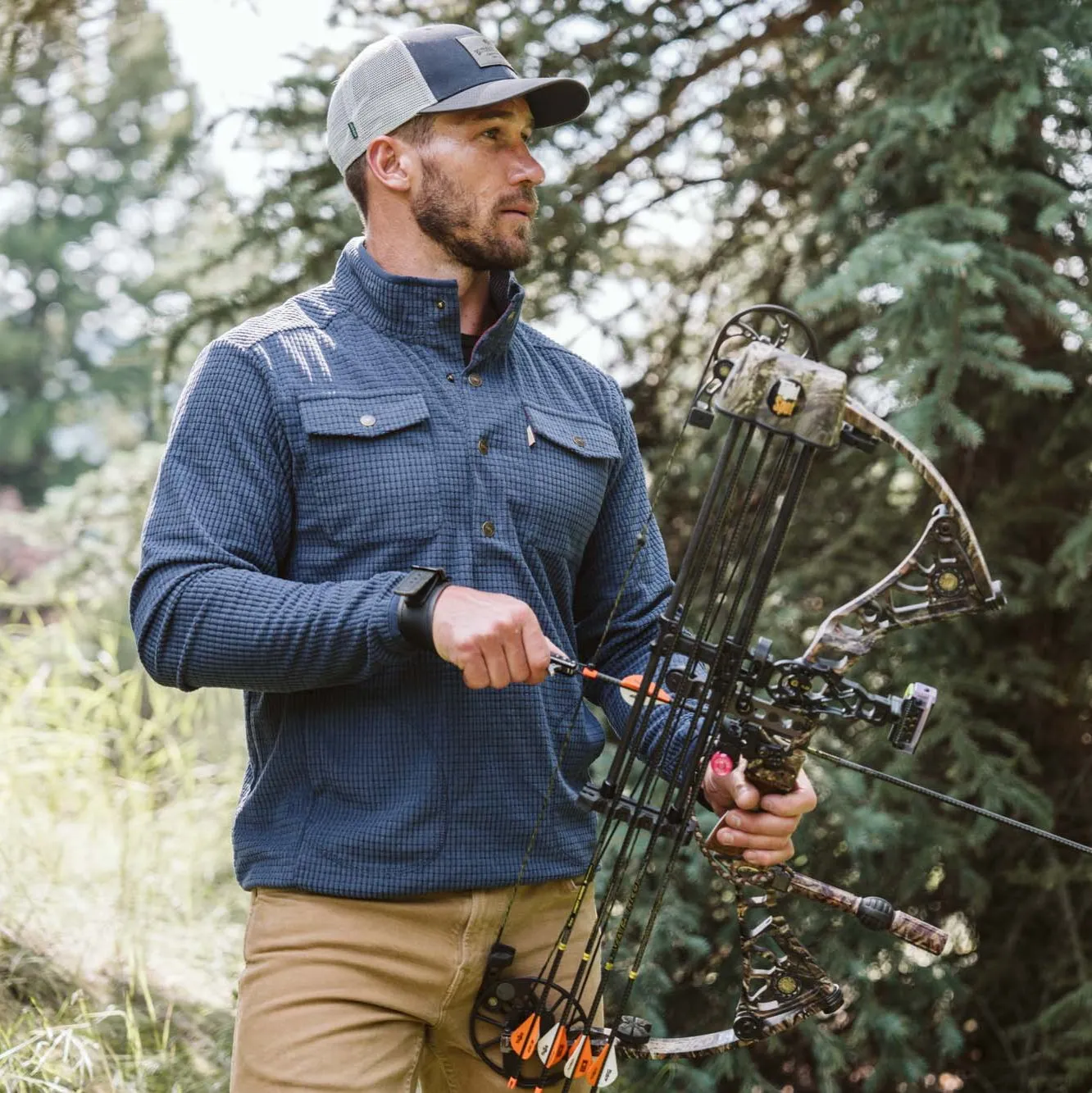 Yosemite Waffle Fleece Pullover | Mesa Blue